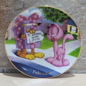 Garfield Calendar February Plate Jim Davis Plate No A 1444 Danbury Mint